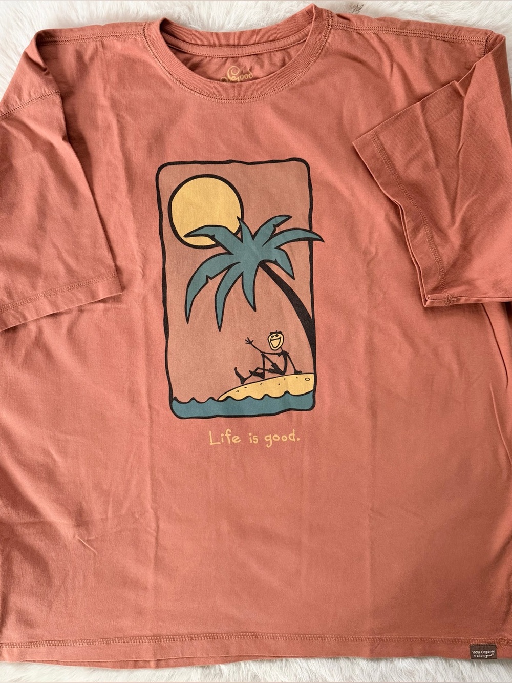 Life Is Good - vintage "Good Karma" Island Palm Tree t-shirt Men’s Size XL